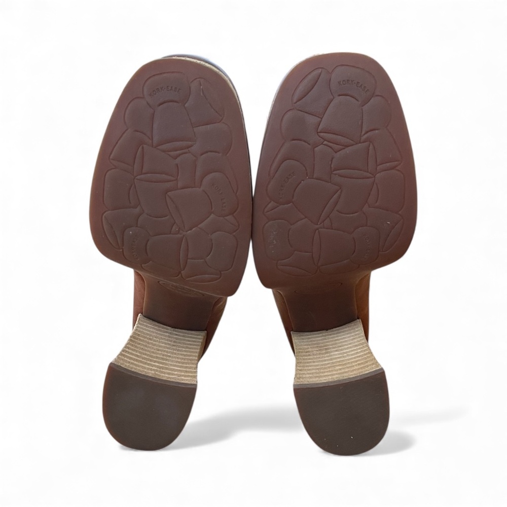 Kork-Ease Veronica Heeled Clogs Brown Leather Size 9 - Picture 5 of 9